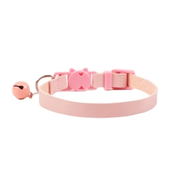 New Pet Supplies Macaron Soft Pu Collar Top Layer Leather Ornament for Dogs Cats