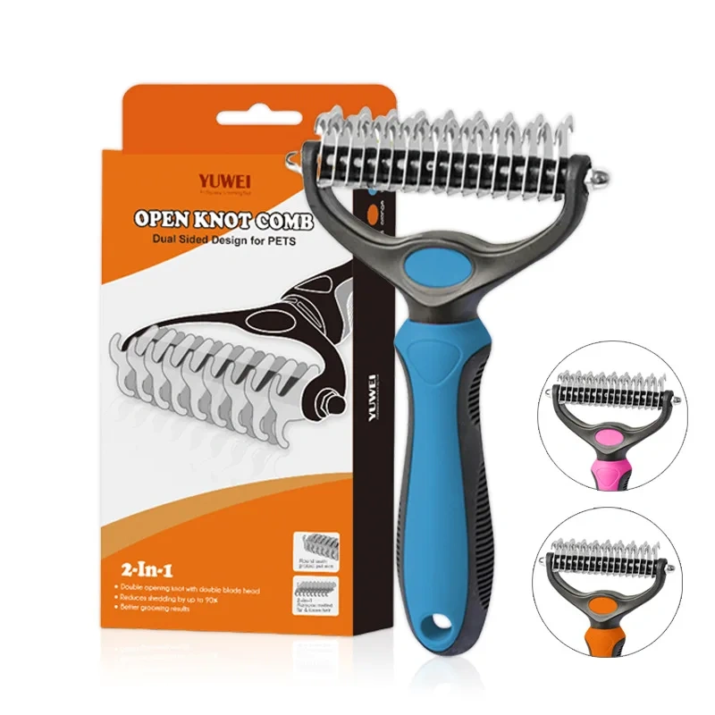 Hot Double Toothed Dog, Cat, Pet Hair Comb; Pet Grooming Device; Convenient To Carry