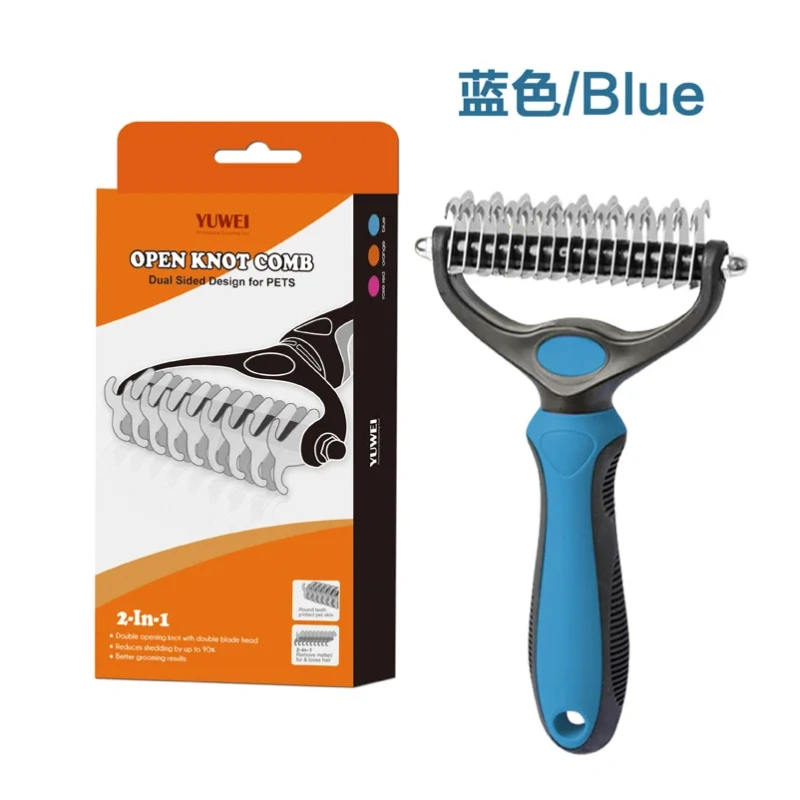 Hot Double Toothed Dog, Cat, Pet Hair Comb; Pet Grooming Device; Convenient To Carry