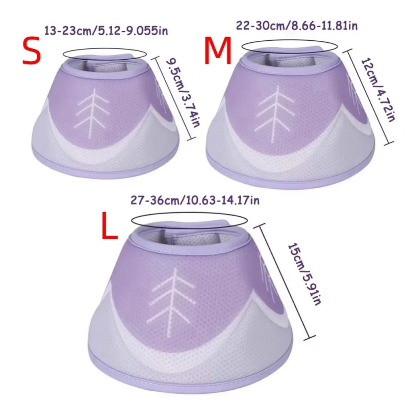 Cartoon Pet Elizabeth Circle 3D Flower Printing Pet Protective Cover Soft Mesh Anti-Bite Dog Recovery Collar Postoperative Care