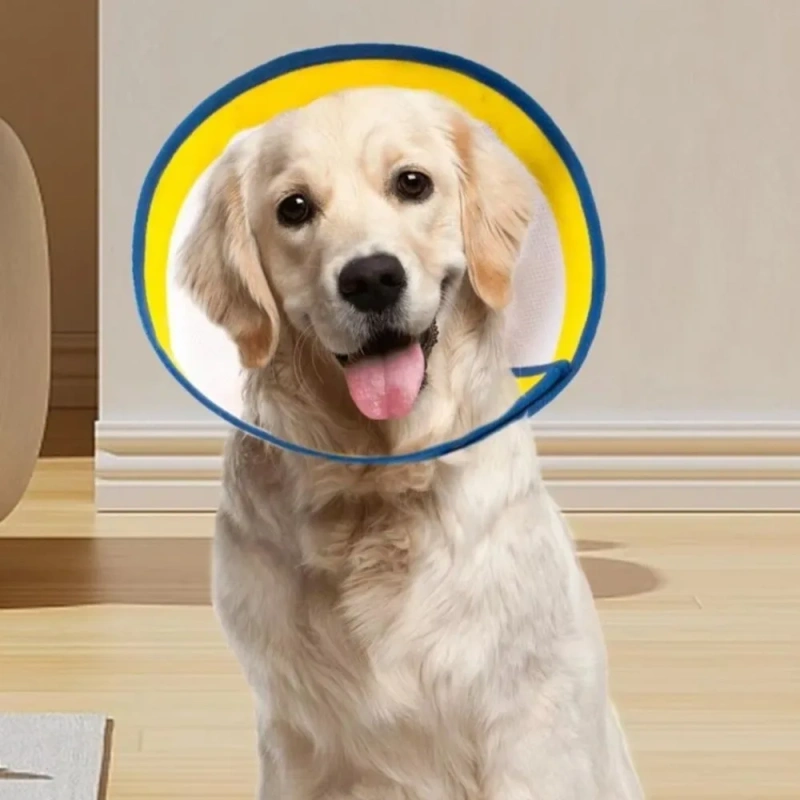 Adjustable Pet Elizabethan Collars Breathable Mesh Cat Cone Collar Anti-Bite Comfortable Anti Lick Collar Recovery Period