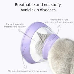 Pet Cat Dogs Health Recovery Elizabethan Cotton Filling Collar Protective Medical Cone E- Collar for Dog and Cat Pet Collar