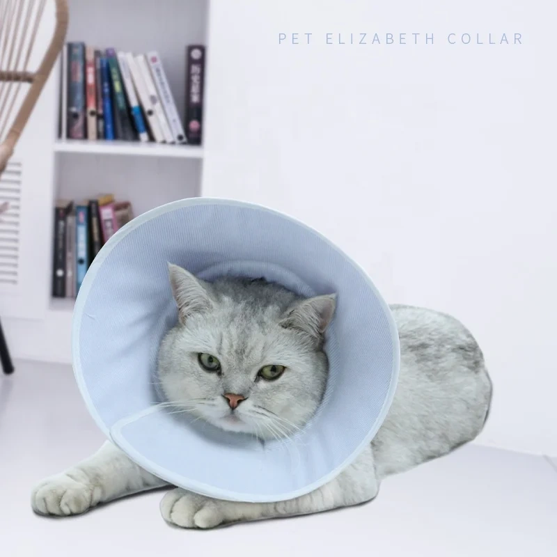 Adjustable Pet Recovery Collar Cat Cone Soft Small Dog Cone Anti-Bite Lick Wound Healing Safety Protective E-Collar