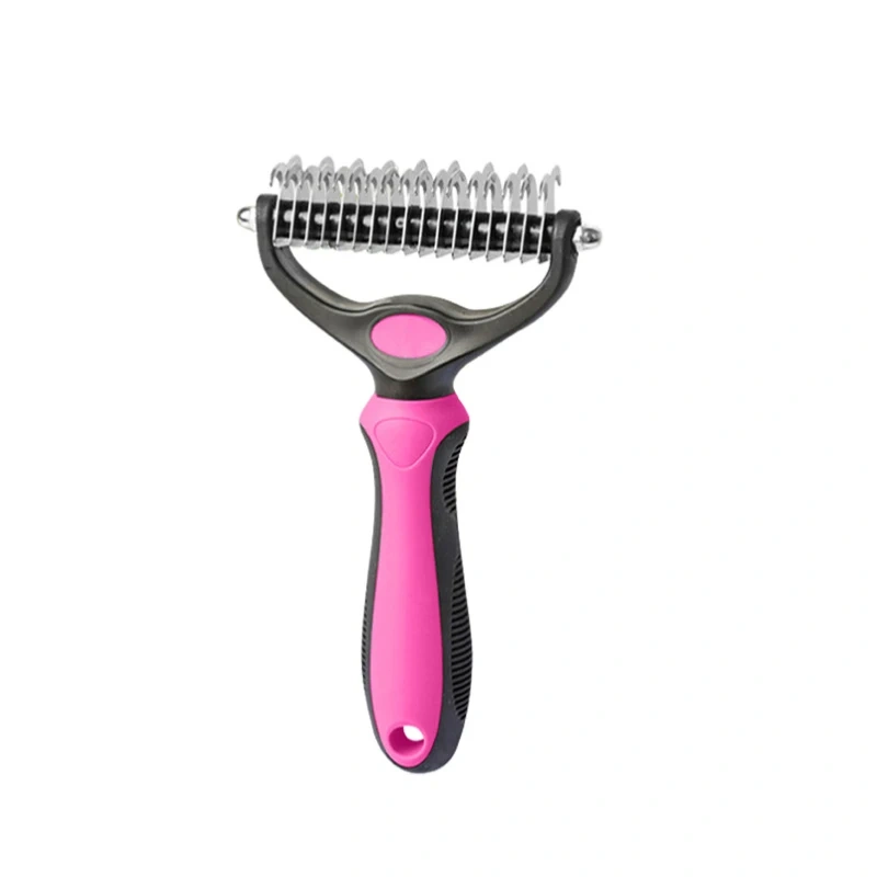 Hot Double Toothed Dog, Cat, Pet Hair Comb; Pet Grooming Device; Convenient To Carry
