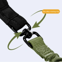 New Resilient dog leash with shock absorption and 2 padded control handles for medium to large dogs