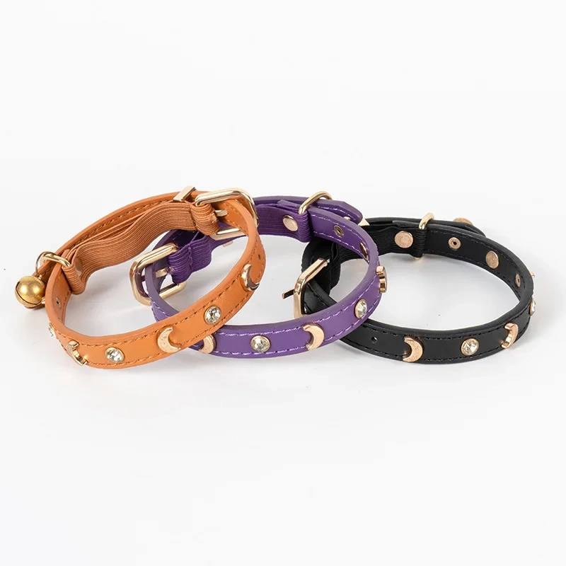 2025 New Design Cute Pet Cat Dog Collar Lovely Moon Kitten Puppy Necklace Cat Accessories