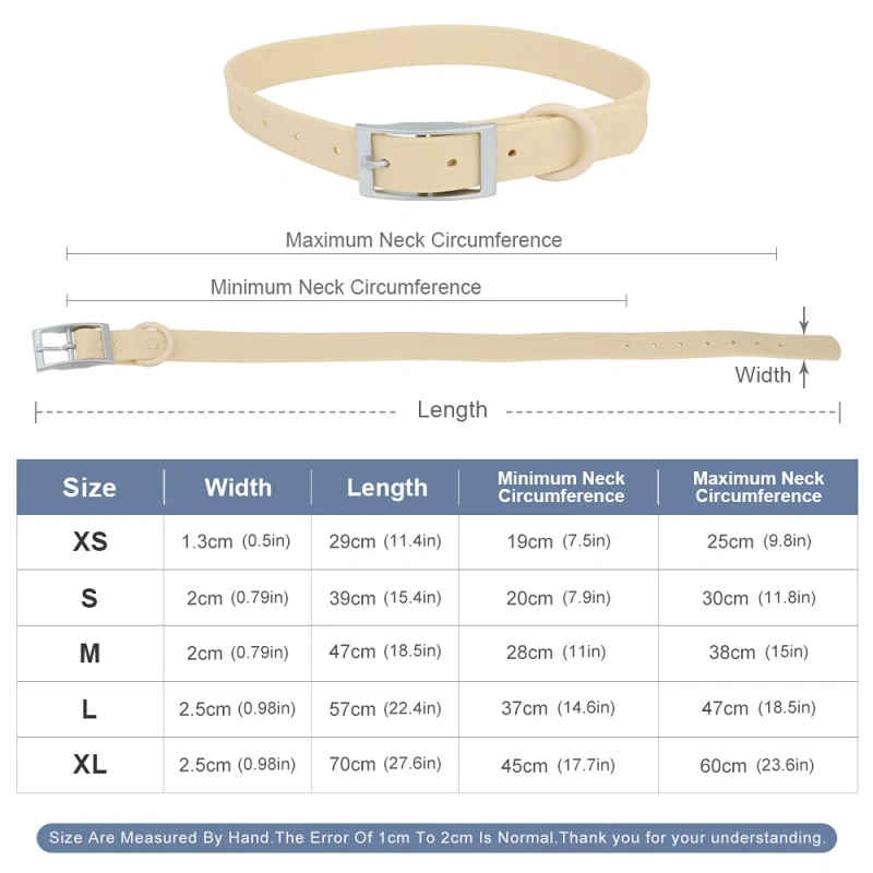XS/S/M/L/XL Cat Dog Collars Adjustable PVC Pet Collar Candy Color