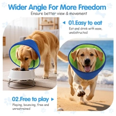 ZMaker Breathable Dog Cone Collar Elizabethan Cone Alternative Adjustable Pet Recovery Collar Prevent Licking Scratching