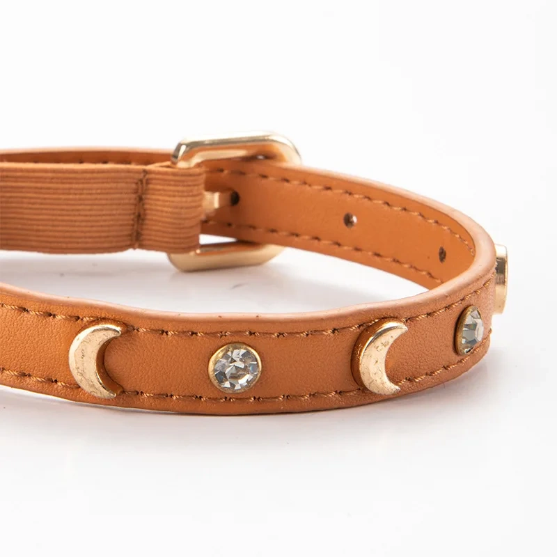 2025 New Design Cute Pet Cat Dog Collar Lovely Moon Kitten Puppy Necklace Cat Accessories