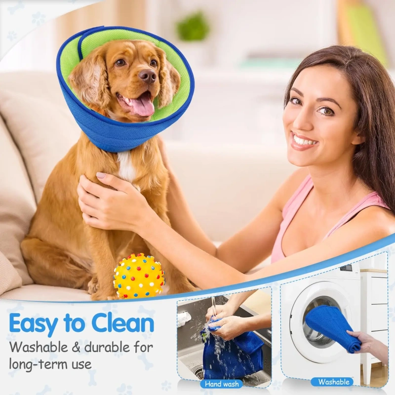 ZMaker Breathable Dog Cone Collar Elizabethan Cone Alternative Adjustable Pet Recovery Collar Prevent Licking Scratching