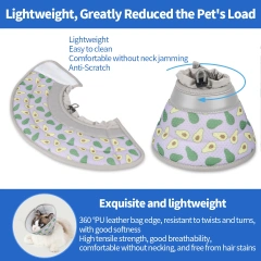 A new avocado pet Elizabethan collar for cats to prevent licking and biting after surgery, a soft collar for dogs to protect
