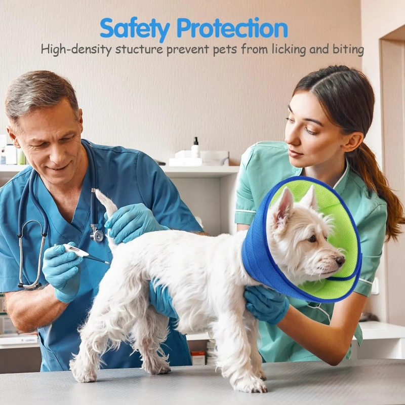 ZMaker Breathable Dog Cone Collar Elizabethan Cone Alternative Adjustable Pet Recovery Collar Prevent Licking Scratching
