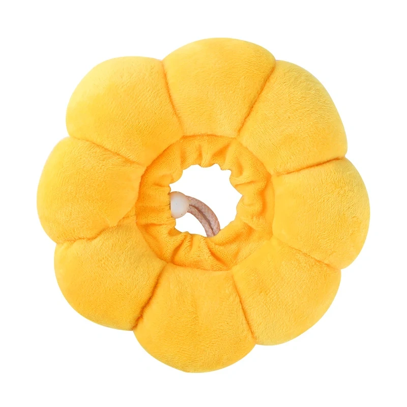 Sunflower Pet Adjustable Elizabethan Collar for Cats Soft Plush Anti-Bite Anti-Lick Surgery Recovery Cat Protection Wound Healin