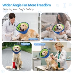 ZMaker Breathable Dog Cone Collar Elizabethan Cone Alternative Adjustable Pet Recovery Collar Prevent Licking Scratching