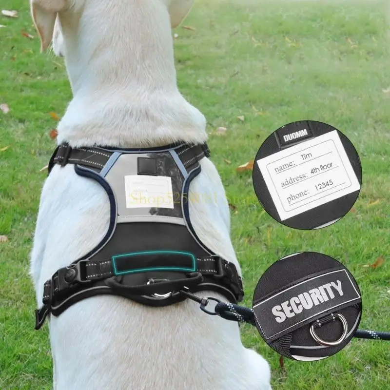 AXYC Dog Harness Nameplate Vest Adjustable Training Vest Pet Strong Training Walking Swimming Hiking Nameplate