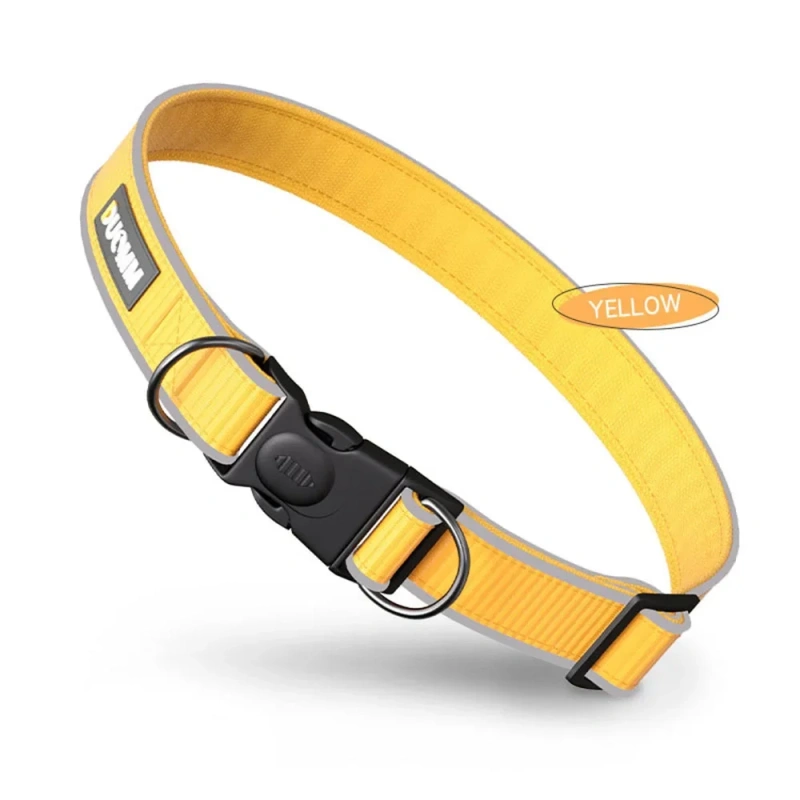 Anti-Breakaway Dog Collar with Reflective Stripe Soft Padded Nylon Pet Collar Adjustable for Small Medium Large Dog Pet Supplies