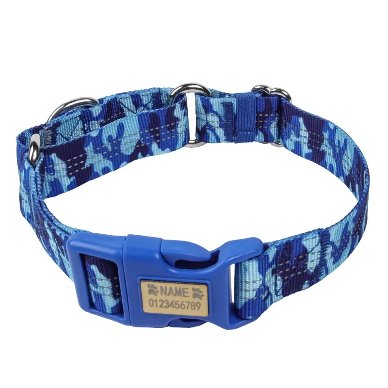 Custom Engraved Martingale Collar-Reflective Anti-Pull No-Slip Design with Breakaway Safety, Adjustable Training Collar for Dogs