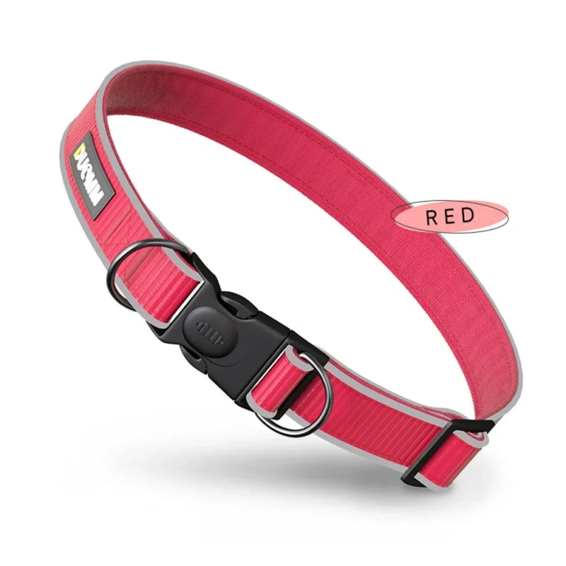 Anti-Breakaway Dog Collar with Reflective Stripe Soft Padded Nylon Pet Collar Adjustable for Small Medium Large Dog Pet Supplies