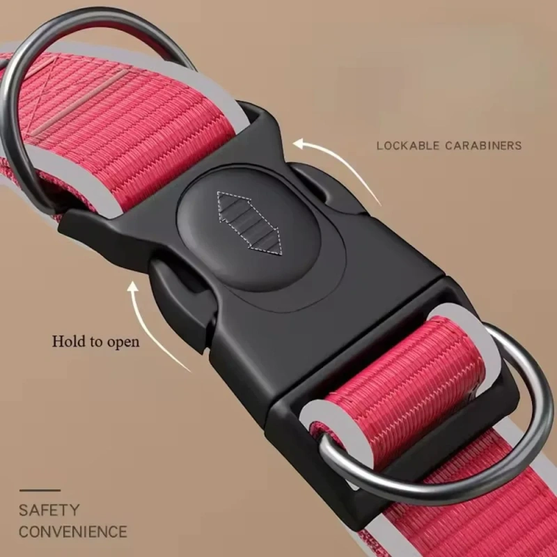 Anti-Breakaway Dog Collar with Reflective Stripe Soft Padded Nylon Pet Collar Adjustable for Small Medium Large Dog Pet Supplies