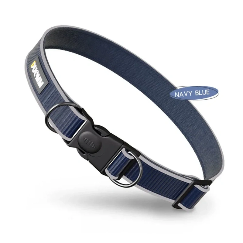 Anti-Breakaway Dog Collar with Reflective Stripe Soft Padded Nylon Pet Collar Adjustable for Small Medium Large Dog Pet Supplies