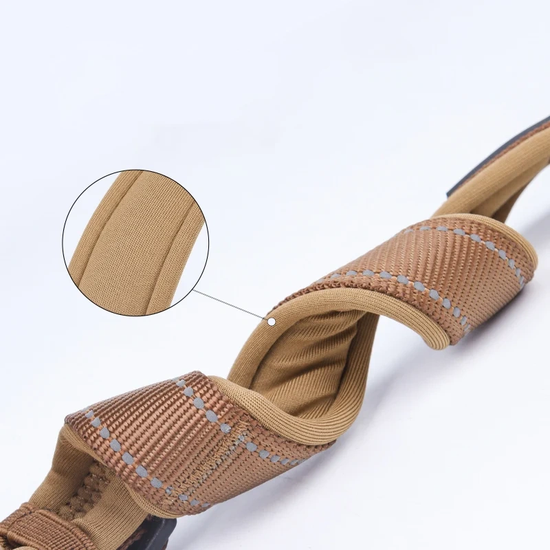 Reflective Padded Nylon Dog Collar Adjustable Explosion-proof Anti-lost Walking Training Solid Pet Collar Large Dog Outdoor Gear