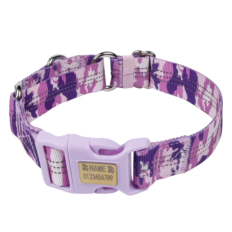 Custom Engraved Martingale Collar-Reflective Anti-Pull No-Slip Design with Breakaway Safety, Adjustable Training Collar for Dogs