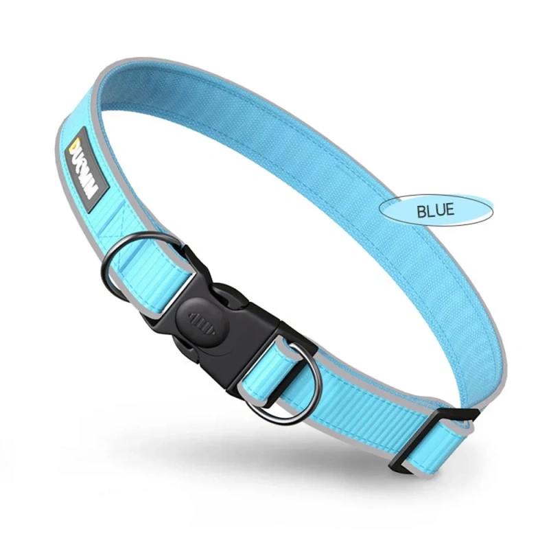 Anti-Breakaway Dog Collar with Reflective Stripe Soft Padded Nylon Pet Collar Adjustable for Small Medium Large Dog Pet Supplies