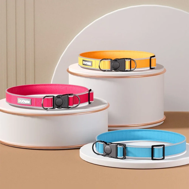 Anti-Breakaway Dog Collar with Reflective Stripe Soft Padded Nylon Pet Collar Adjustable for Small Medium Large Dog Pet Supplies