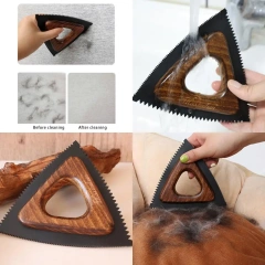 Efficient Pet Hair Brush Natural Handle Soft Bristles Hair Remover Tool for Easy Gentle Cleaning Various Surfaces