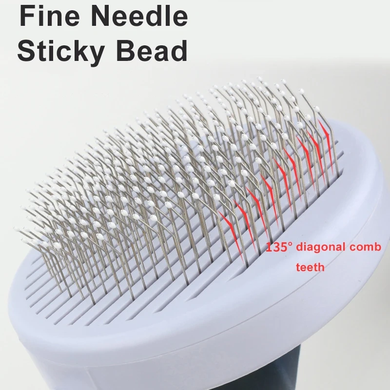 Dog Self Cleaning Slicker Brush Skin Friendly Pet Deshedding Grooming Tool Comb for Dogs & Cats