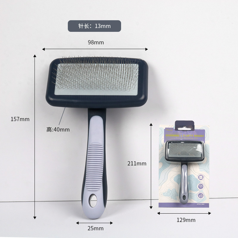 Professional Pet Grooming Comb with 135° Angled Pins, Perfect for Fluffy Hair Cats and Dogs
