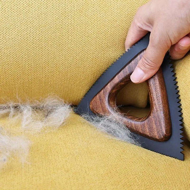 Efficient Pet Hair Brush Natural Handle Soft Bristles Hair Remover Tool for Easy Gentle Cleaning Various Surfaces