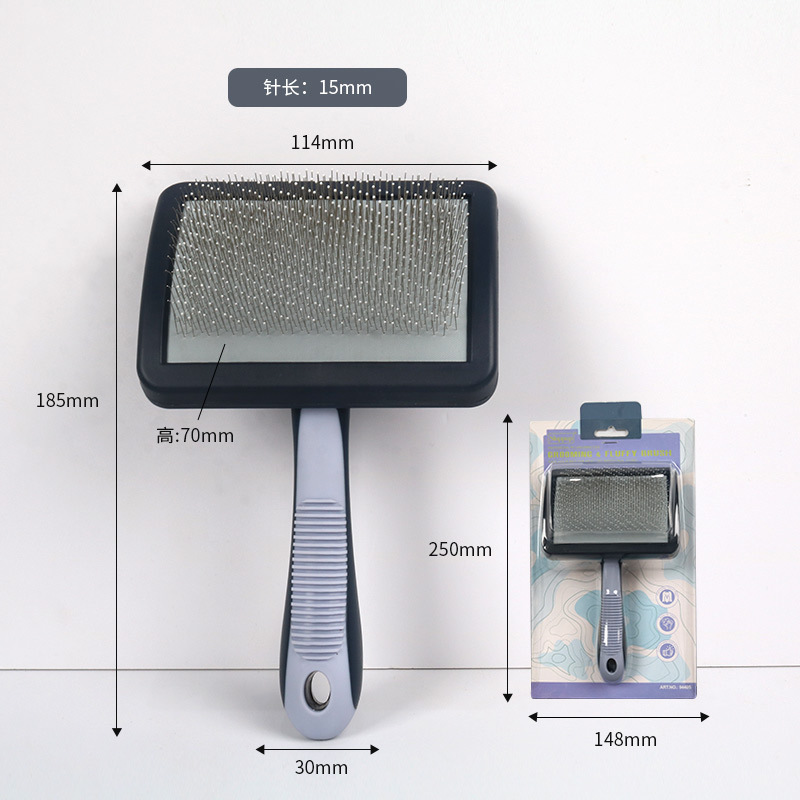 Professional Pet Grooming Comb with 135° Angled Pins, Perfect for Fluffy Hair Cats and Dogs