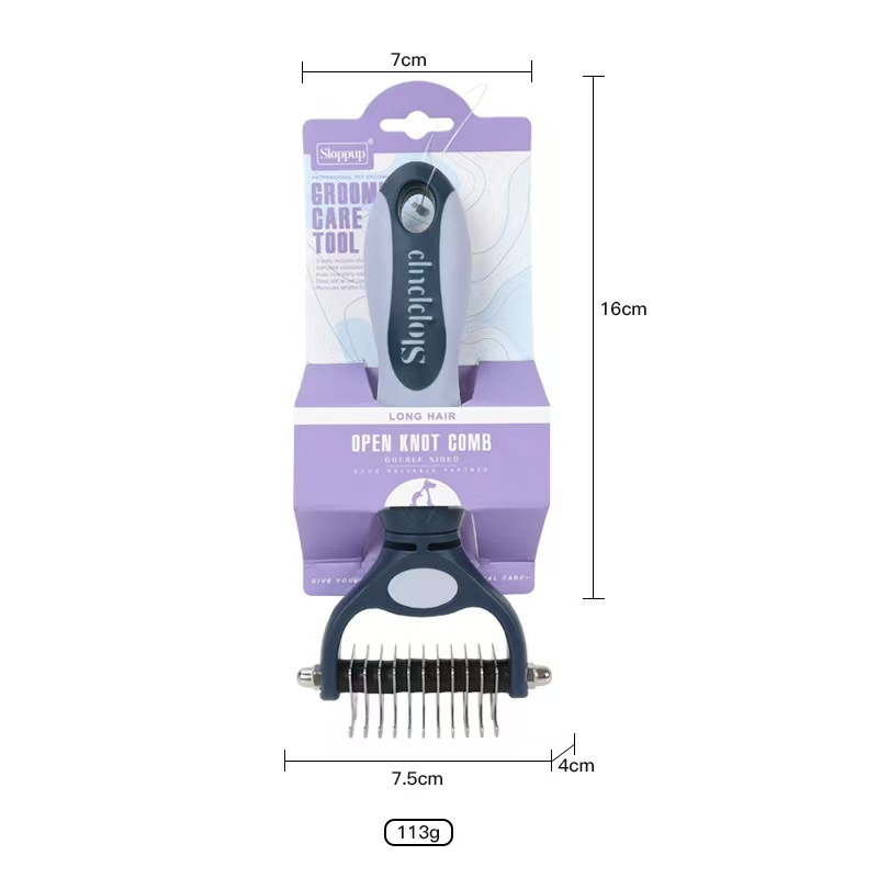 One/Double Head Design Pet Deshedding Brush Dog Undercoat Rake Cat Dematting Comb for Grooming