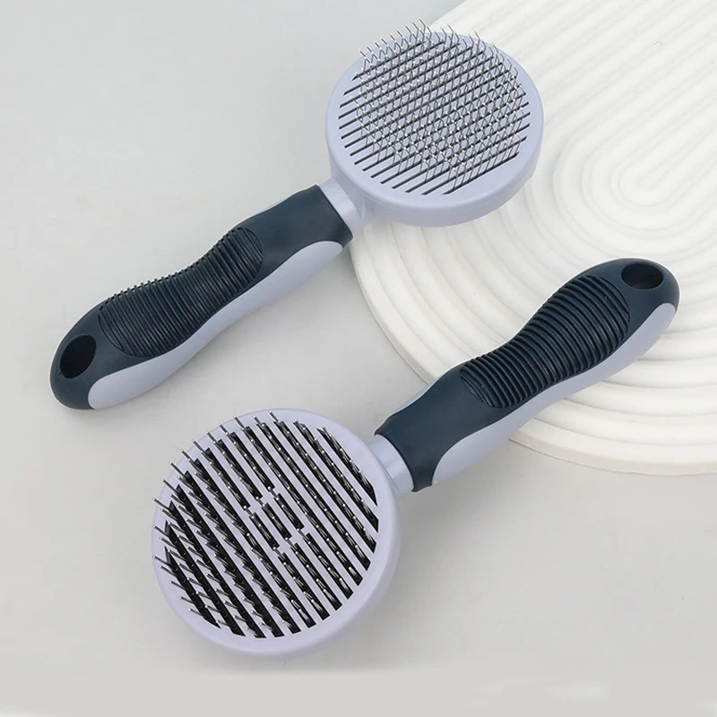 Dog Self Cleaning Slicker Brush Skin Friendly Pet Deshedding Grooming Tool Comb for Dogs & Cats