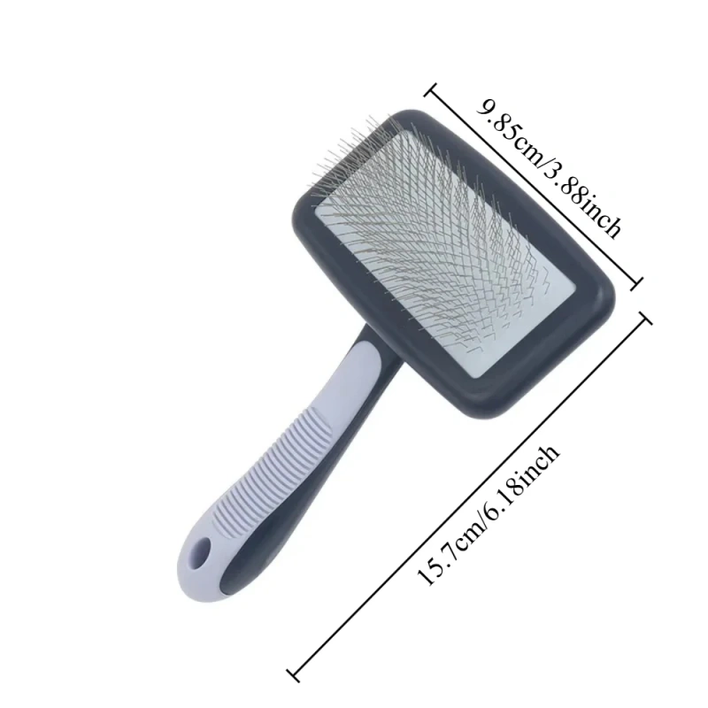 Professional Pet Grooming Comb with 135° Angled Pins, Perfect for Fluffy Hair Cats and Dogs, Hair Removal and Knot Detangling
