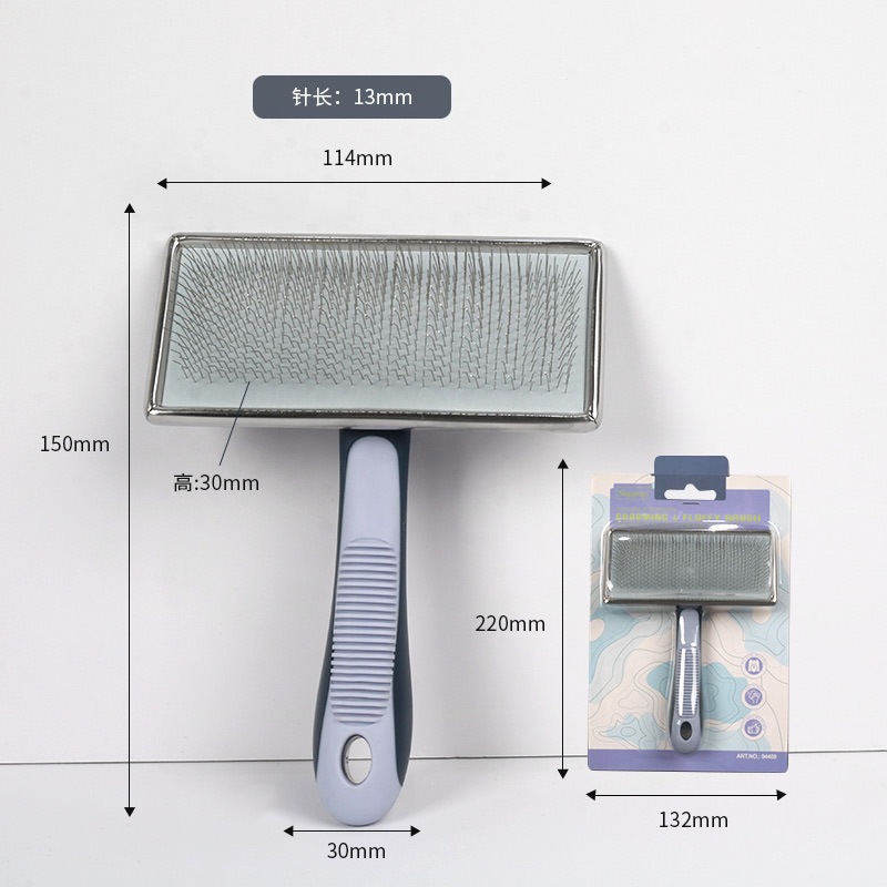 Professional Pet Grooming Comb with 135° Angled Pins, Perfect for Fluffy Hair Cats and Dogs