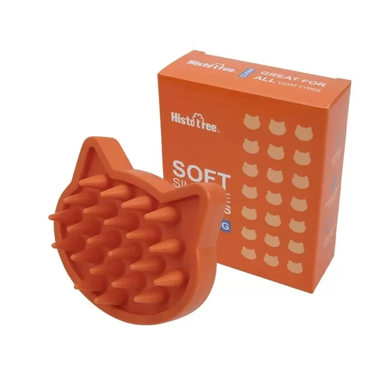 Wholesale Manufacturer's Hair Removal Tool for Small Animals Dog Grooming Pet Bath Brush Made of Durable Rubber