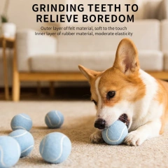 Eco-Friendly Throwing Dog Chew Toys Wholesale Rubber Pet Tennis Balls Interactive Dog Toy Ball