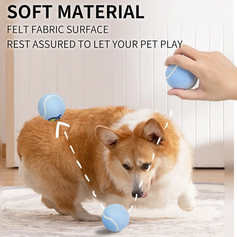 Eco-Friendly Throwing Dog Chew Toys Wholesale Rubber Pet Tennis Balls Interactive Dog Toy Ball