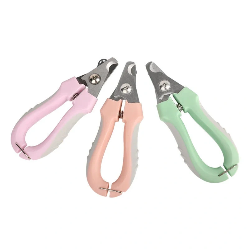 Premium Quality Eco-Friendly Ergonomic Pet Nail Clippers Comfort Grip Durable Stainless Steel Plastic Blades Grooming Tools