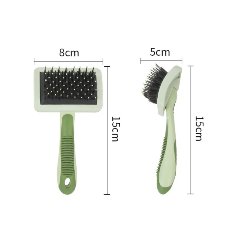 Colorful Dog Massage Brush Floating Hair Removal Effective Pet Cat Comb Comfortable Handle Hair Remover Pet Cleaning Tool