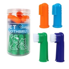 Pet Oral Cleaning Set Tube-packed Double-headed & Finger Toothbrush Dog Teeth Care Kit