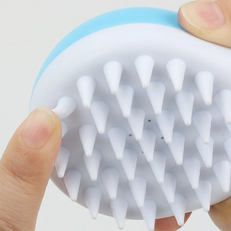 Pet Bathing Brush Soft Silicone Massager Gel Bathing Brush Bathroom Puppy Washing Massage Grooming Shower Brushes Pet Supplies
