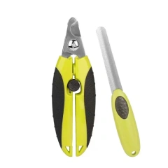 Pet Nail Clipper Set for Dogs and Cats, Grass Green Nail Cutter with File, Safe and Sharp Grooming Tool