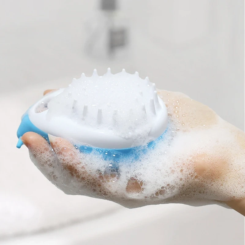 Pet Bathing Brush Soft Silicone Massager Gel Bathing Brush Bathroom Puppy Washing Massage Grooming Shower Brushes Pet Supplies