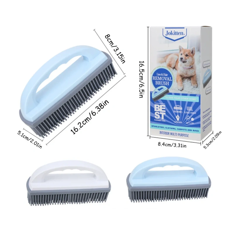 Pet Comb & Bath Brush Set - Soft Bristle Dog Massage Brush, Foaming Bath Brush for Pets, Shedding Hair Removal Brush,