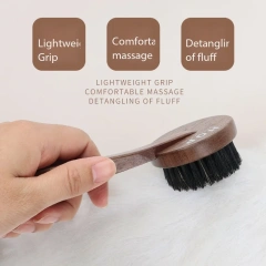 Vintage Walnut Wood Pet Comb For Dogs And Cats Hair Removal Grooming Brush Cross-border Pet Supplies