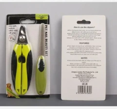 Pet Nail Clipper Set for Dogs and Cats, Grass Green Nail Cutter with File, Safe and Sharp Grooming Tool