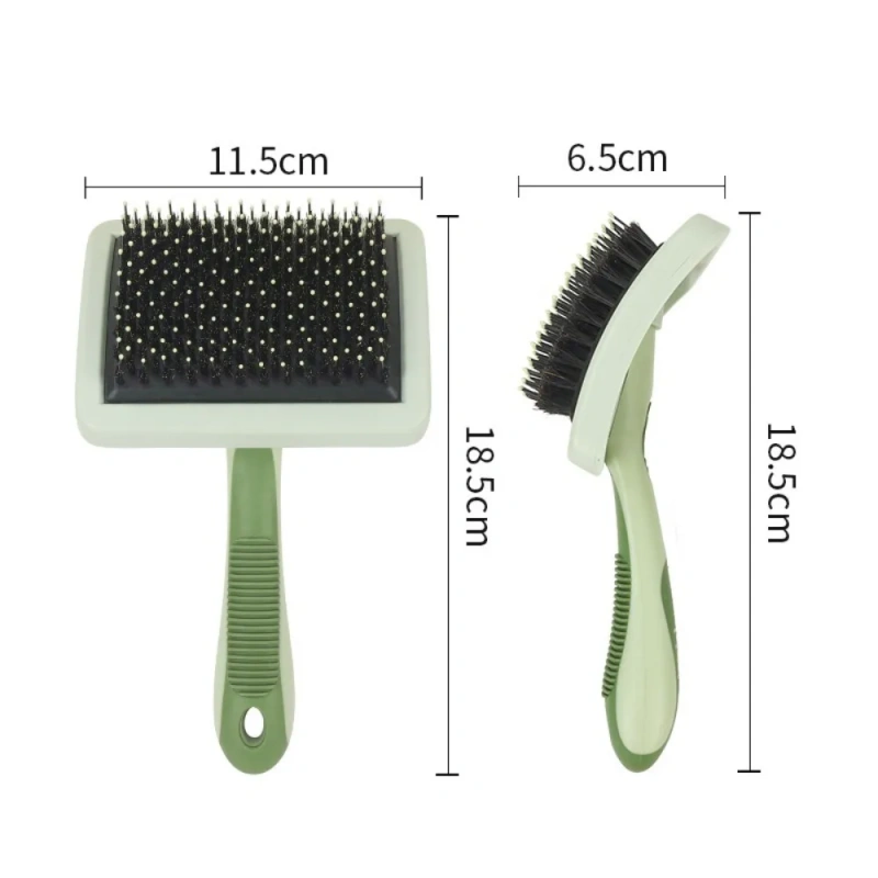 Colorful Dog Massage Brush Floating Hair Removal Effective Pet Cat Comb Comfortable Handle Hair Remover Pet Cleaning Tool